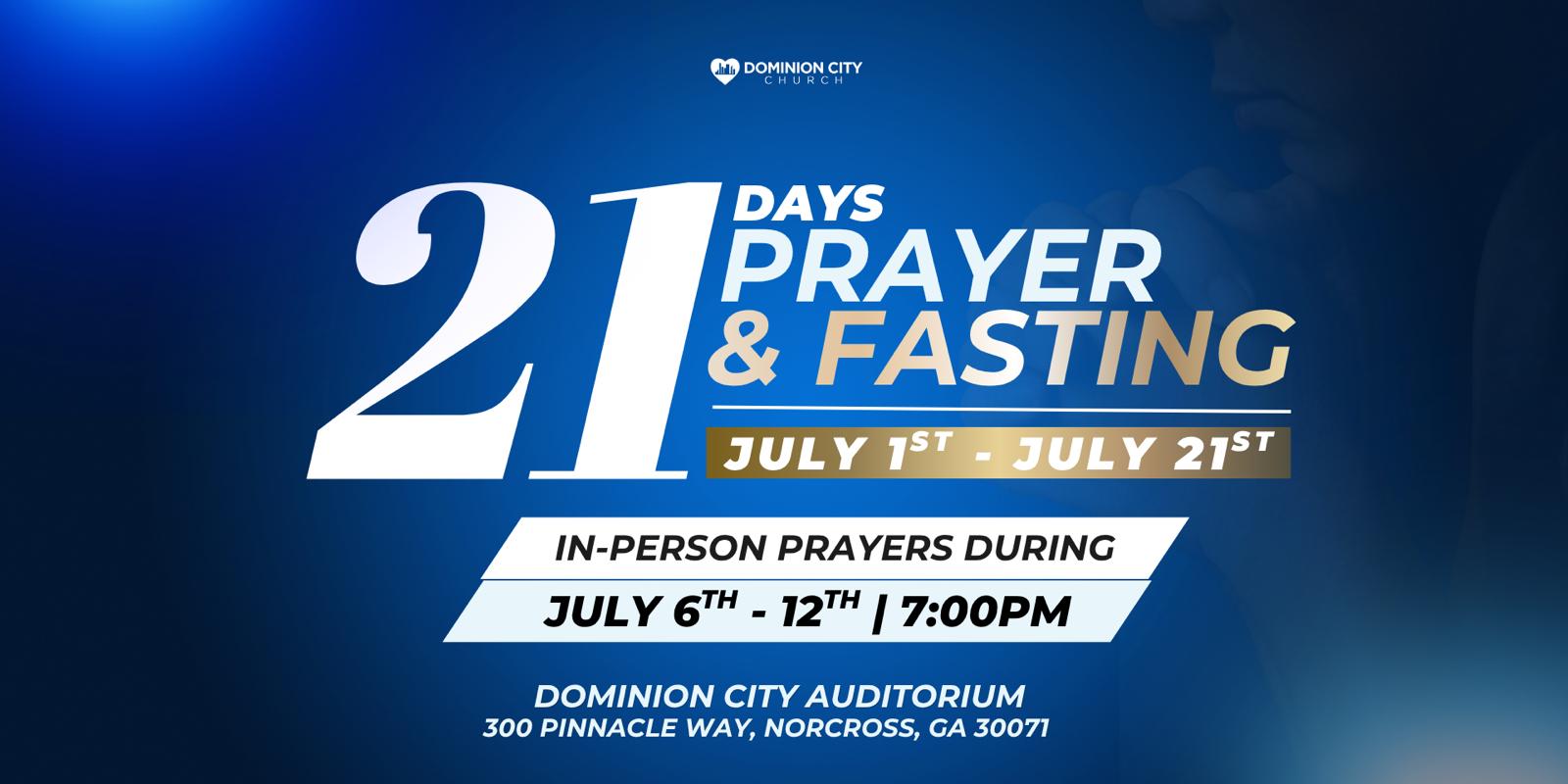 21 Days Prayer & Fasting July 2026